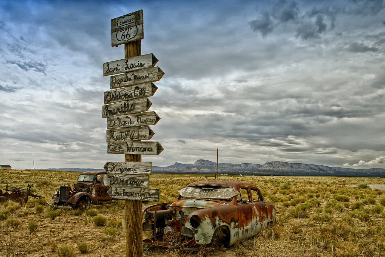 route 66 old car