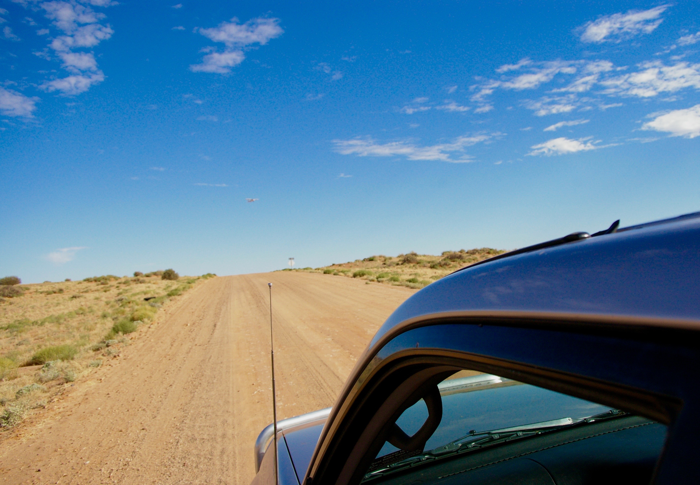 Plane over Road William Creek -® Melinda Barlow